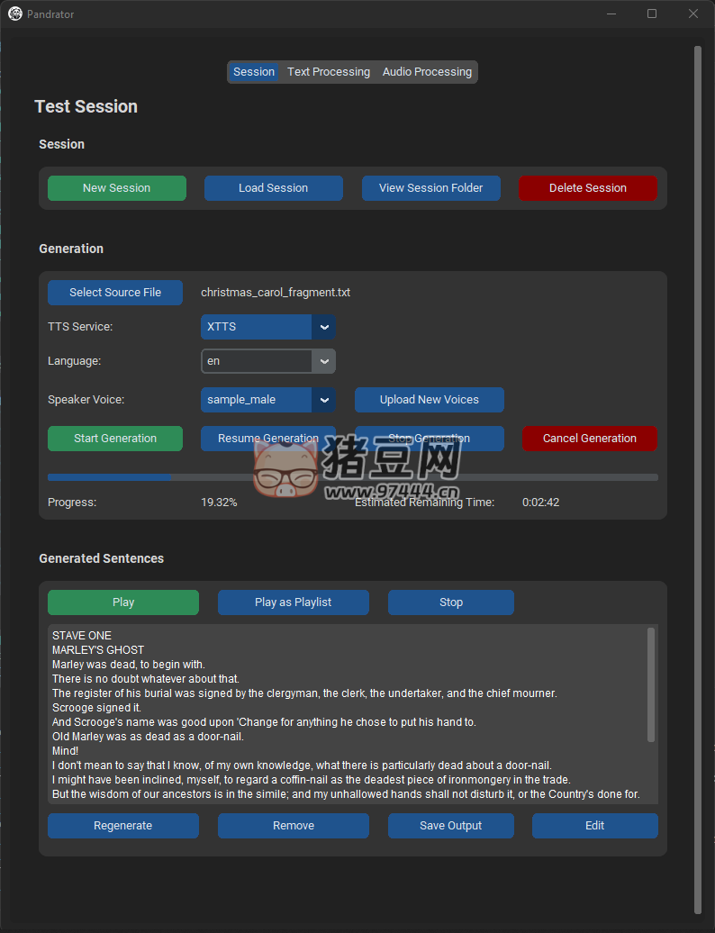 Pandrator：開源的高質量文本轉語音工具