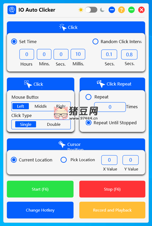 IO AutoClicker 自動(dòng)鼠標(biāo)點(diǎn)擊器 v1.0 綠色便攜版