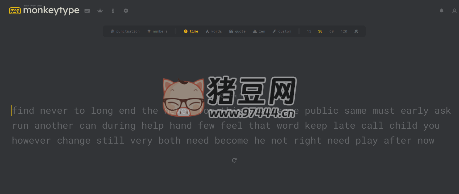 Monkeytype：多語言在線打字練習、打字測試
