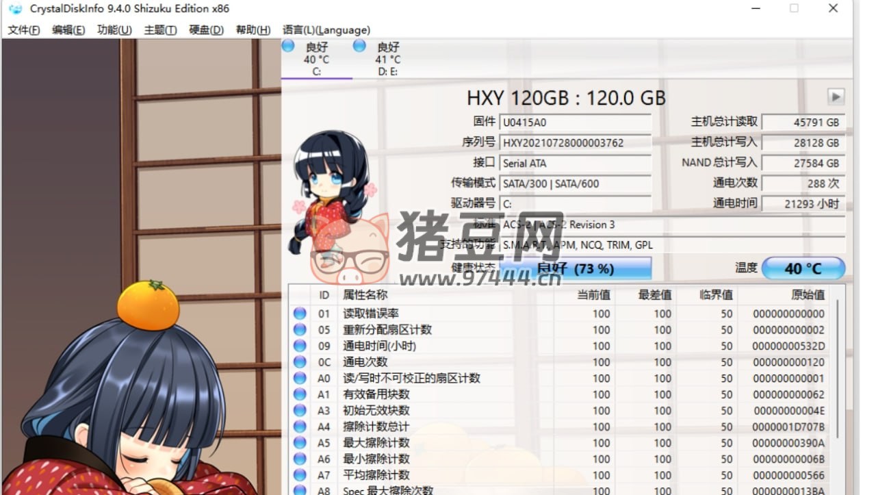 硬盤檢測工具 CrystalDiskInfo v9.4.0 正式版