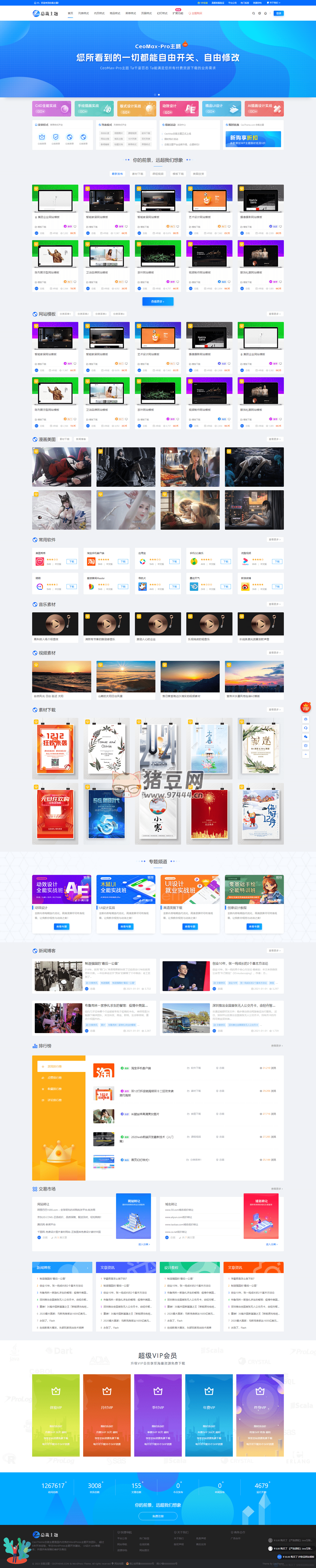 WordPress 資源展示型下載類主題 CeoMax-Pro v7.6 開心版