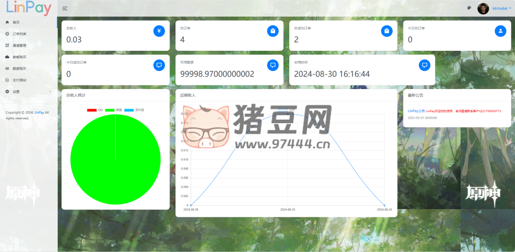 2024 首發(fā)最新 LinPay 碼支付免授權(quán)版