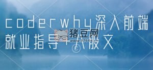 coderwhy 深入前端就業(yè)指導(dǎo) + 八股文