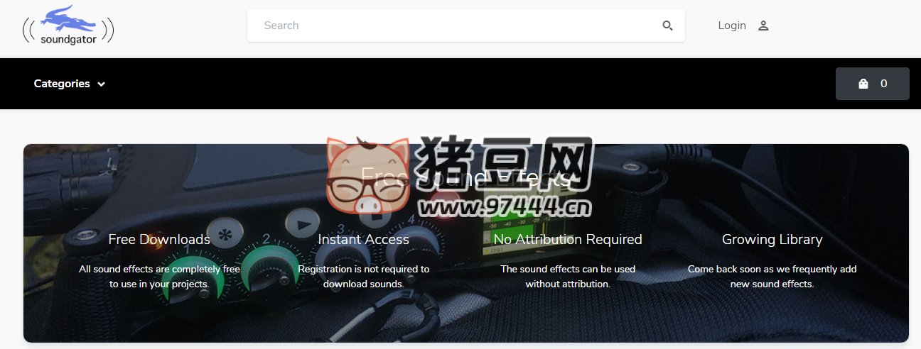 SoundGator：免費(fèi)無版權(quán)音效網(wǎng)站