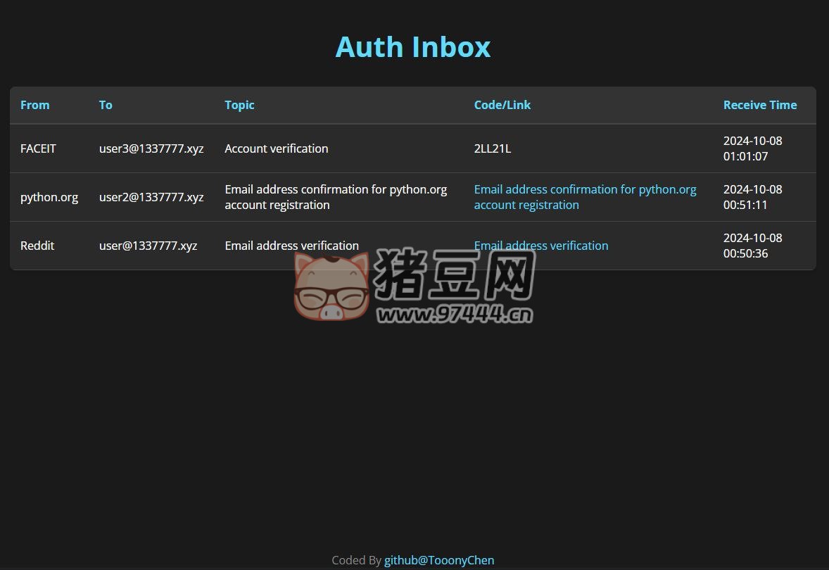 Auth Inbox：開源多郵箱驗證碼接碼平臺