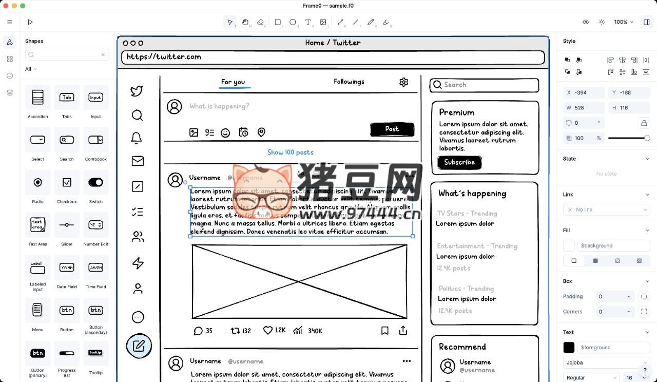 Frame0 v1.0.0 免費手繪風格線框圖繪制工具