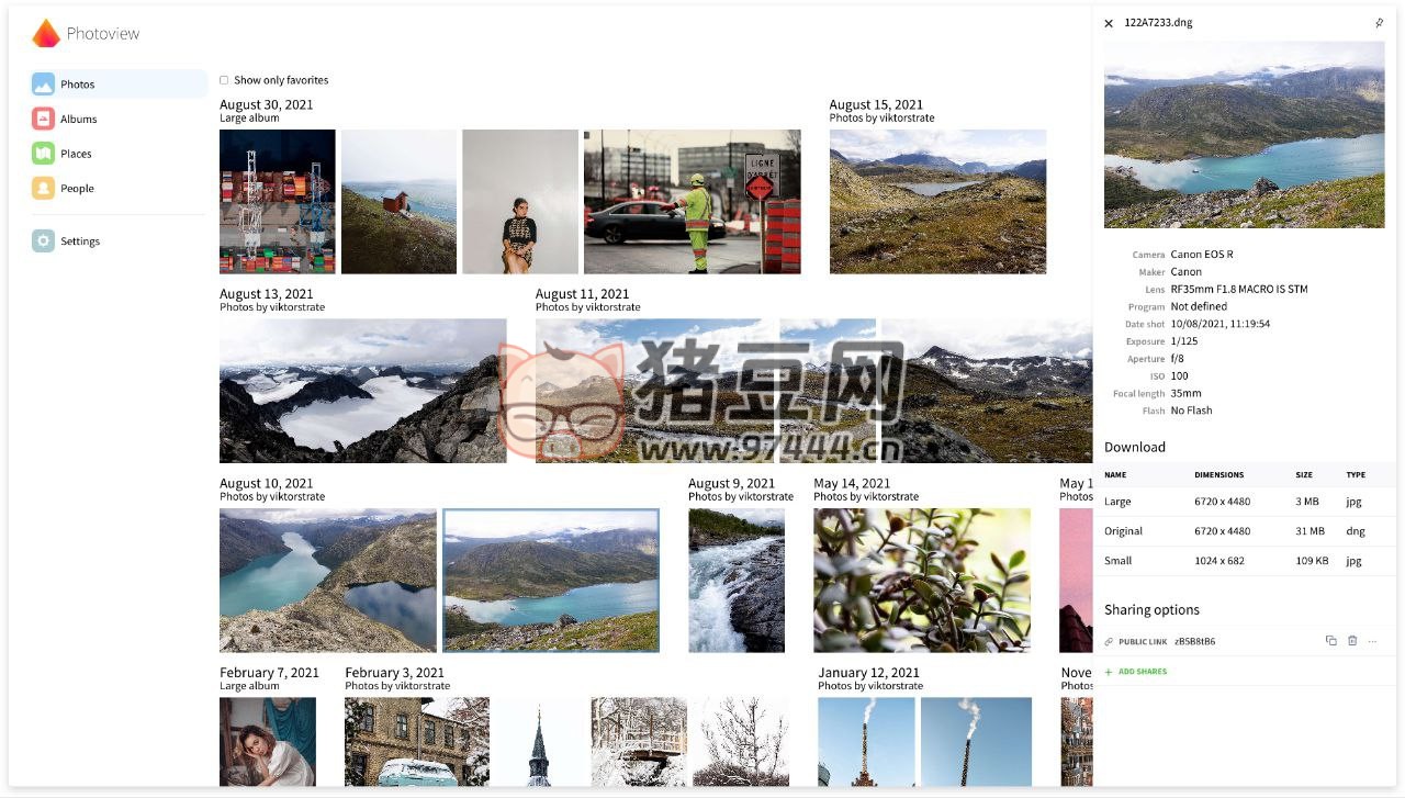 Photoview：開源自托管個人服務器照片庫