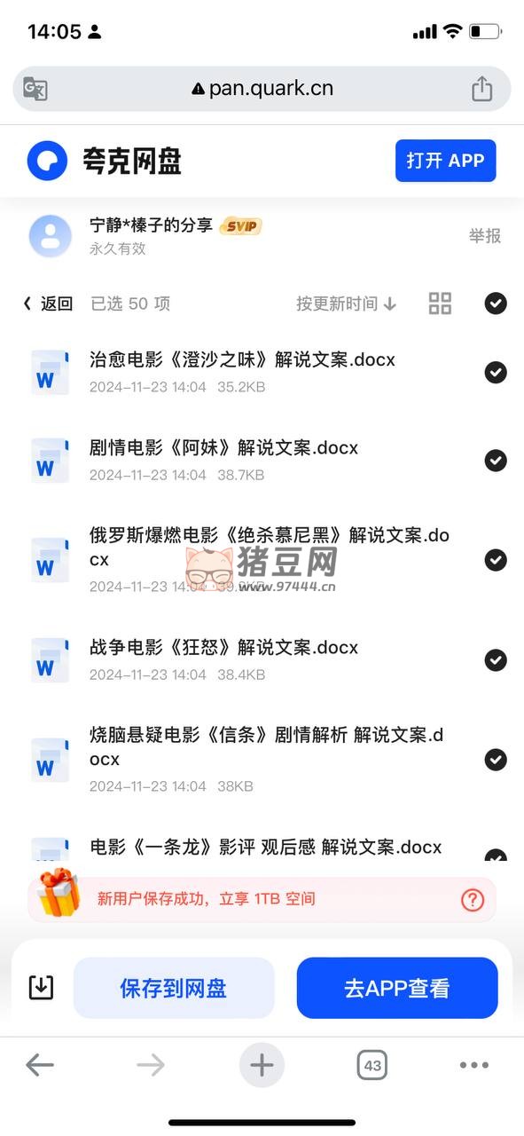 付費(fèi)版電影解說(shuō)稿 800 份