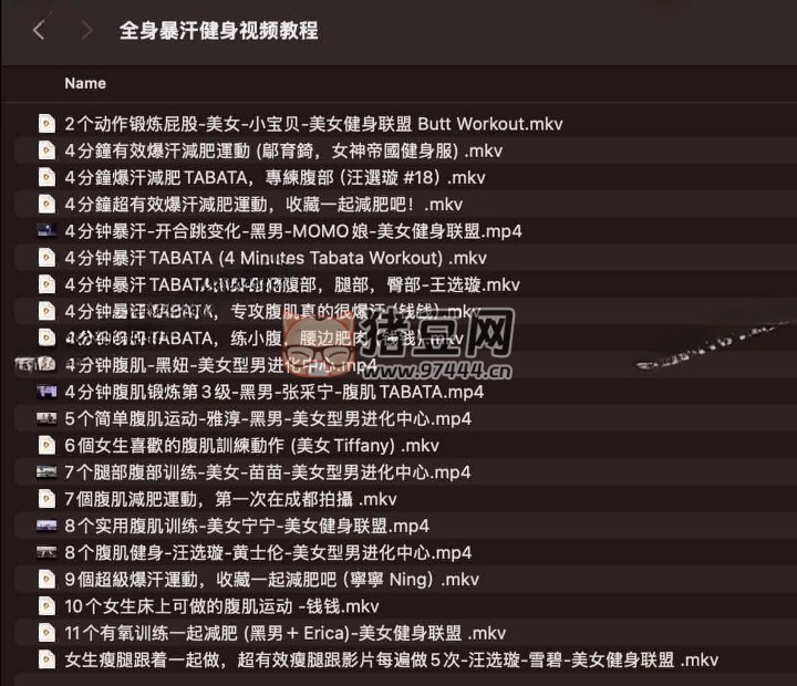 全身暴汗健身視頻教程