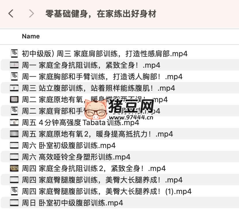 零基礎健身在家練出好身材