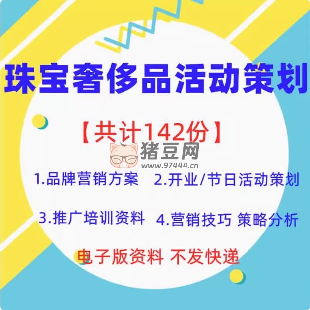 珠寶奢侈品活動策劃資料 142 份