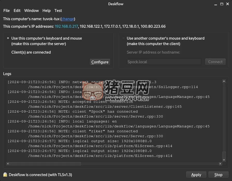 Deskflow：開源鍵盤和鼠標(biāo)共享工具