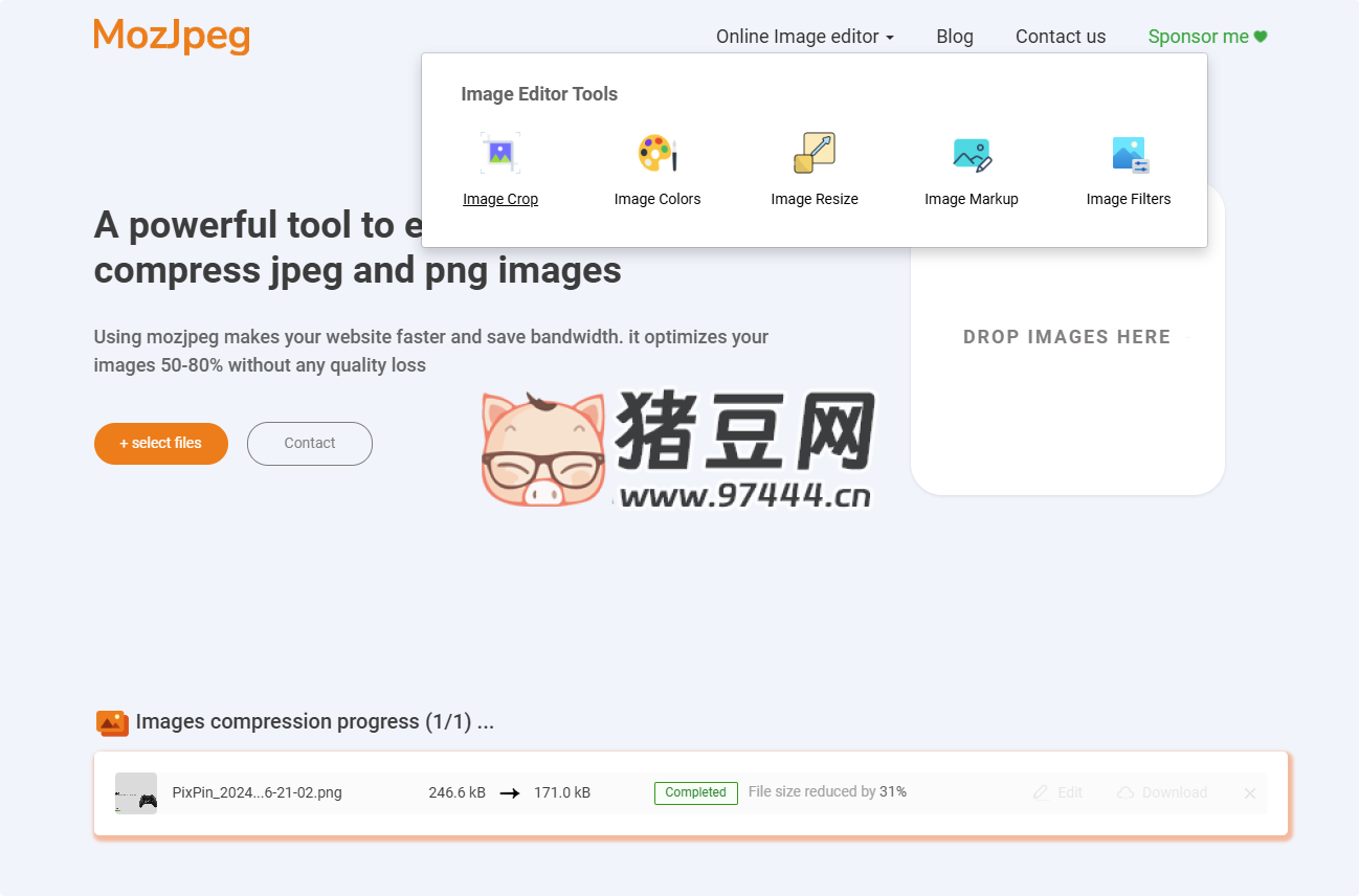 mozjpeg：一個免費(fèi)在線編輯、調(diào)整大小、裁剪和壓縮 jpeg 和 png 圖像的強(qiáng)大工具