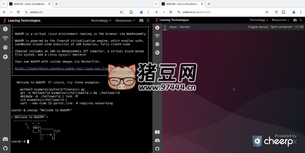 WebVM：在瀏覽器中運行 Linux 虛擬機的開源項目