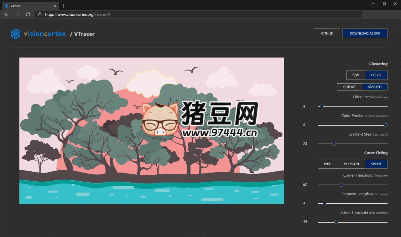 VTracer：開源光柵圖像轉(zhuǎn)矢量圖形工具