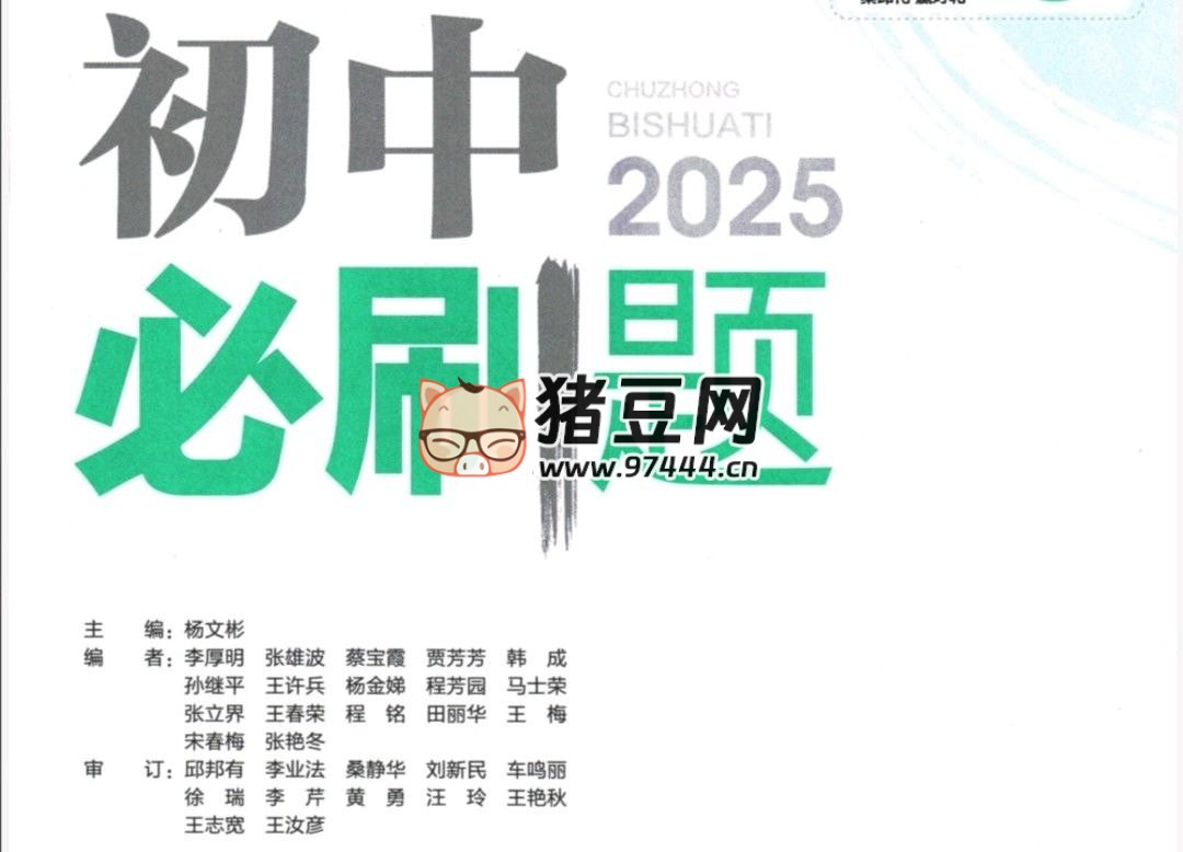 2025 版初中必刷題全科多版