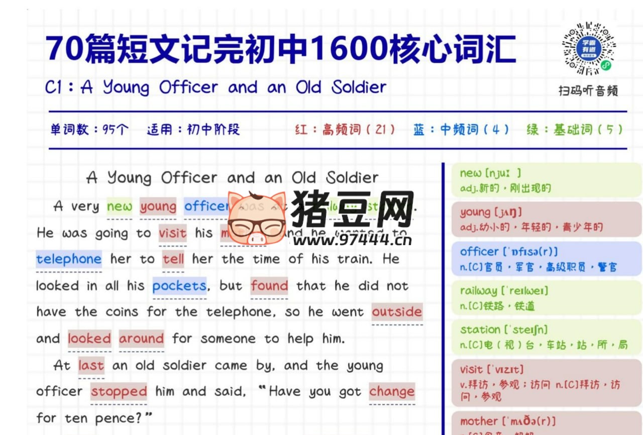70 篇短文搞定初中 1600 核心詞匯