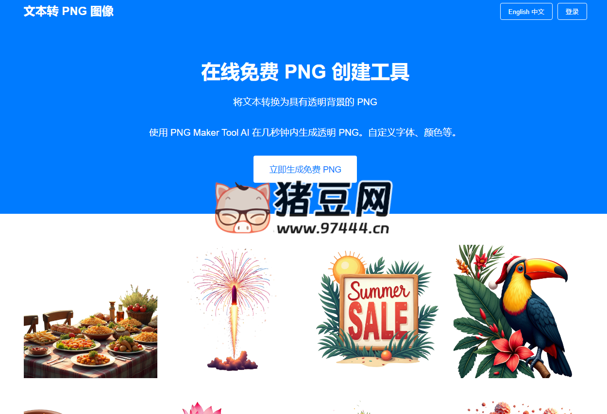 文本生成 PNG 圖片：在線免費(fèi) PNG 創(chuàng)建工具