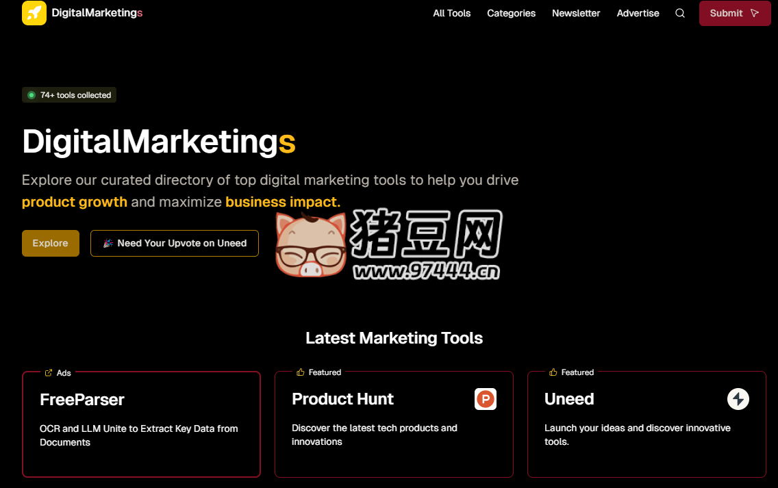 DigitalMarketings：數(shù)字營(yíng)銷工具的導(dǎo)航站，讓您的產(chǎn)品增長(zhǎng) 10 倍