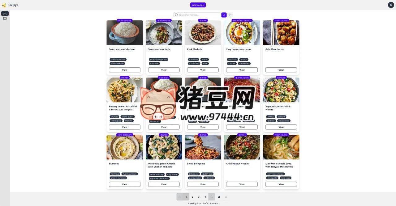 Recipya：功能強大的開源食譜管理器