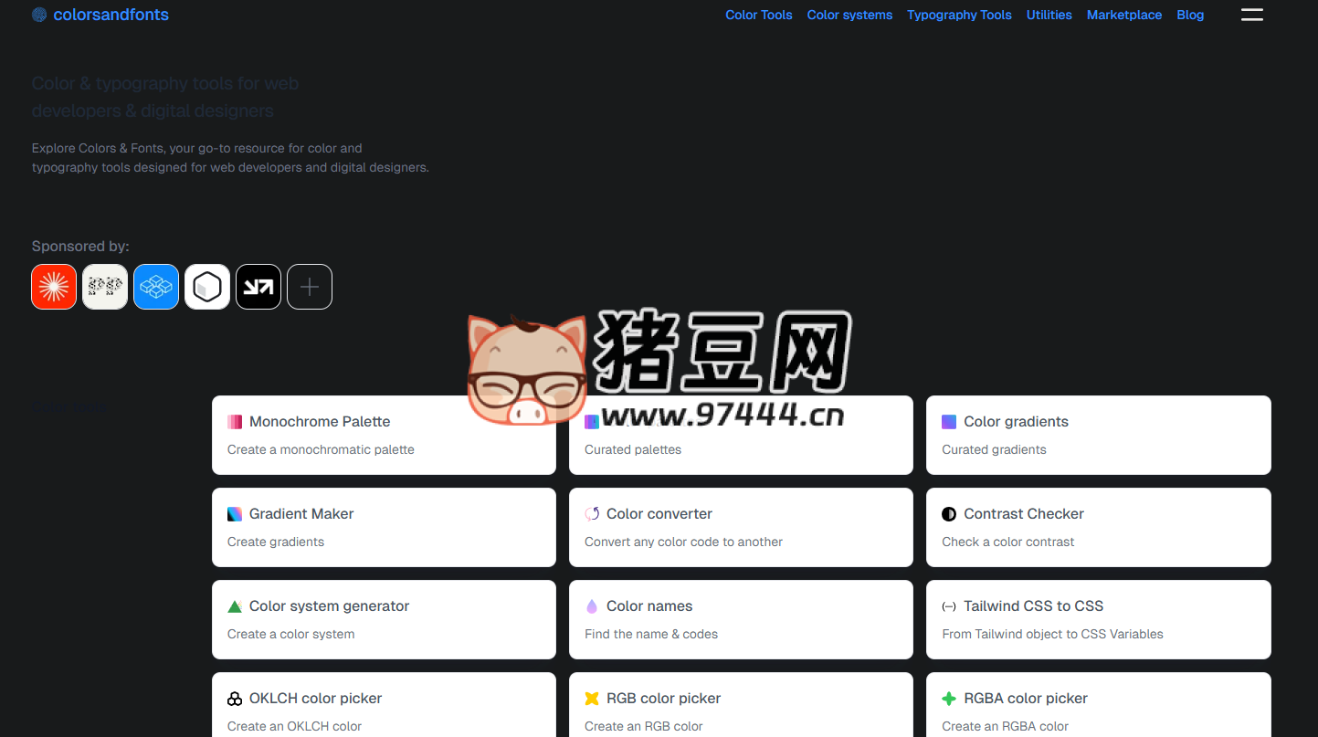 colorsandfonts：Web 開發(fā)人員和設計師的顏色和排版工具