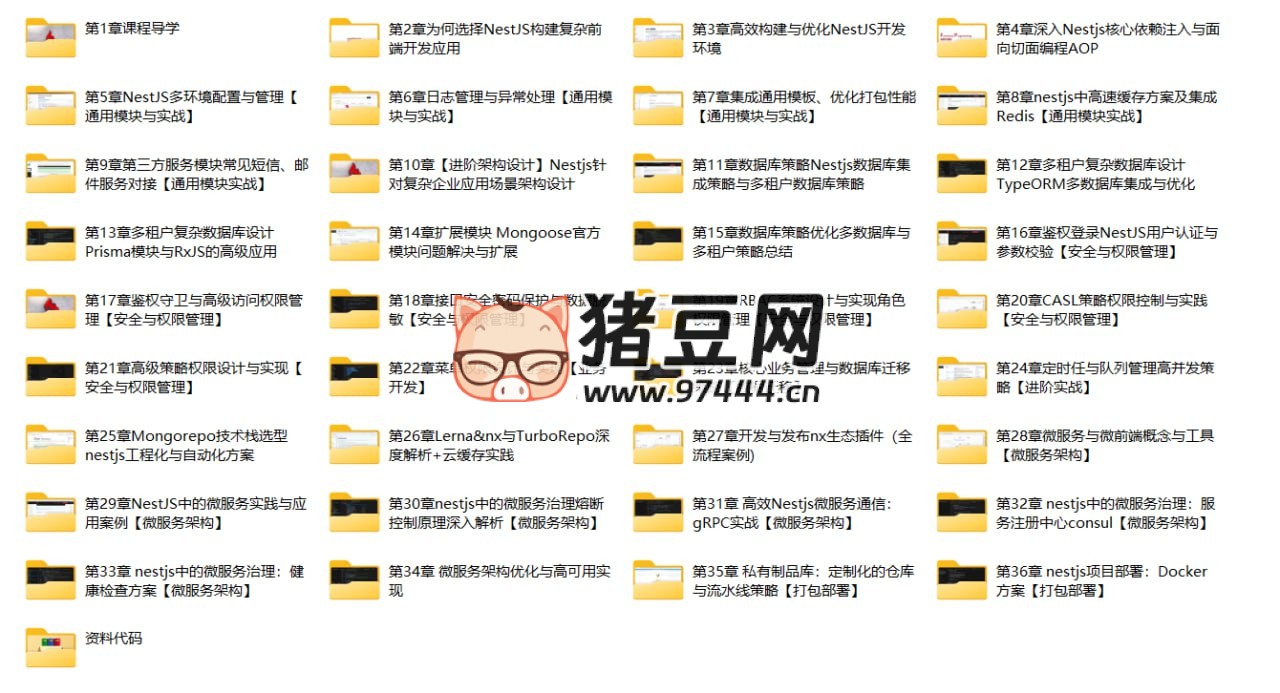 NestJS 從拔高到精通，大型復(fù)雜業(yè)務(wù)架構(gòu)落地實(shí)踐（36 章）