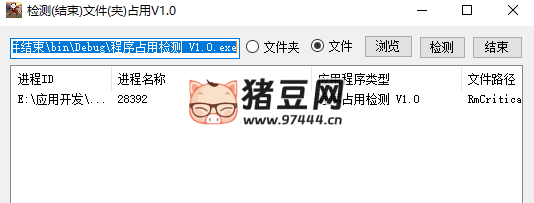 程序占用檢測 v1.0 綠色版