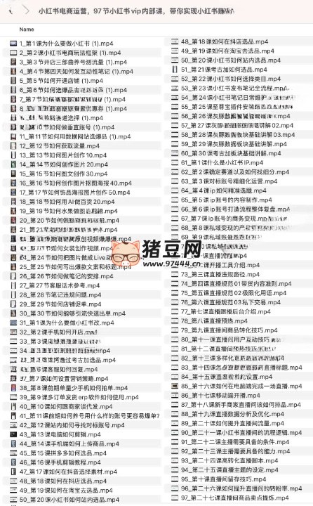 小紅書電商運營，97 節(jié)小紅書 vip 內部課，帶你實現(xiàn)小紅書賺錢