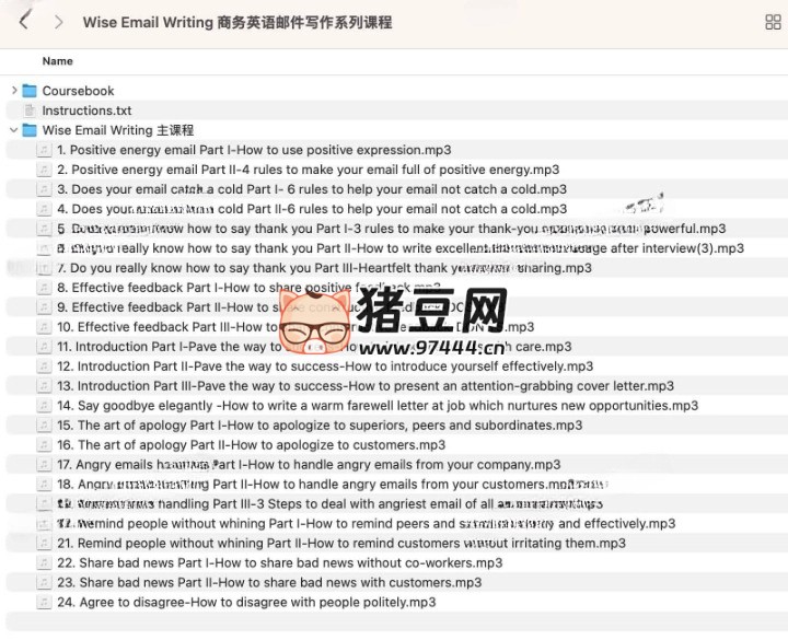 Wise Email Writing 商務英語郵件寫作系列課程